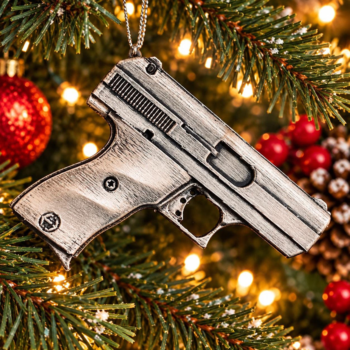 Personalized Hi-Point C9 Pistol Christmas Ornament, Gun Enthusiast Keepsake