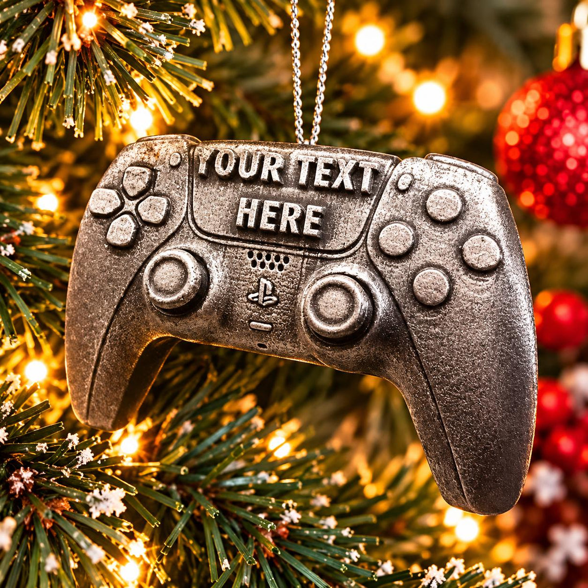 Personalized PS5 Controller Christmas Ornament, 3D Printed Gaming Controller