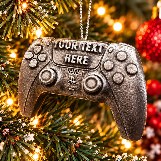 Personalized PS5 Controller Christmas Ornament, 3D Printed Gaming Controller