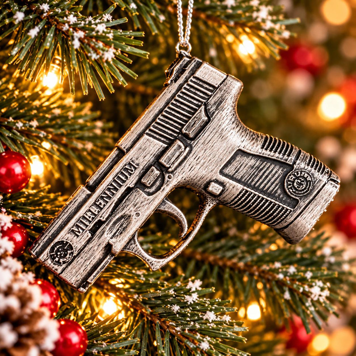 Personalized Taurus PT145 Pistol Christmas Ornament, Custom Gun Gift