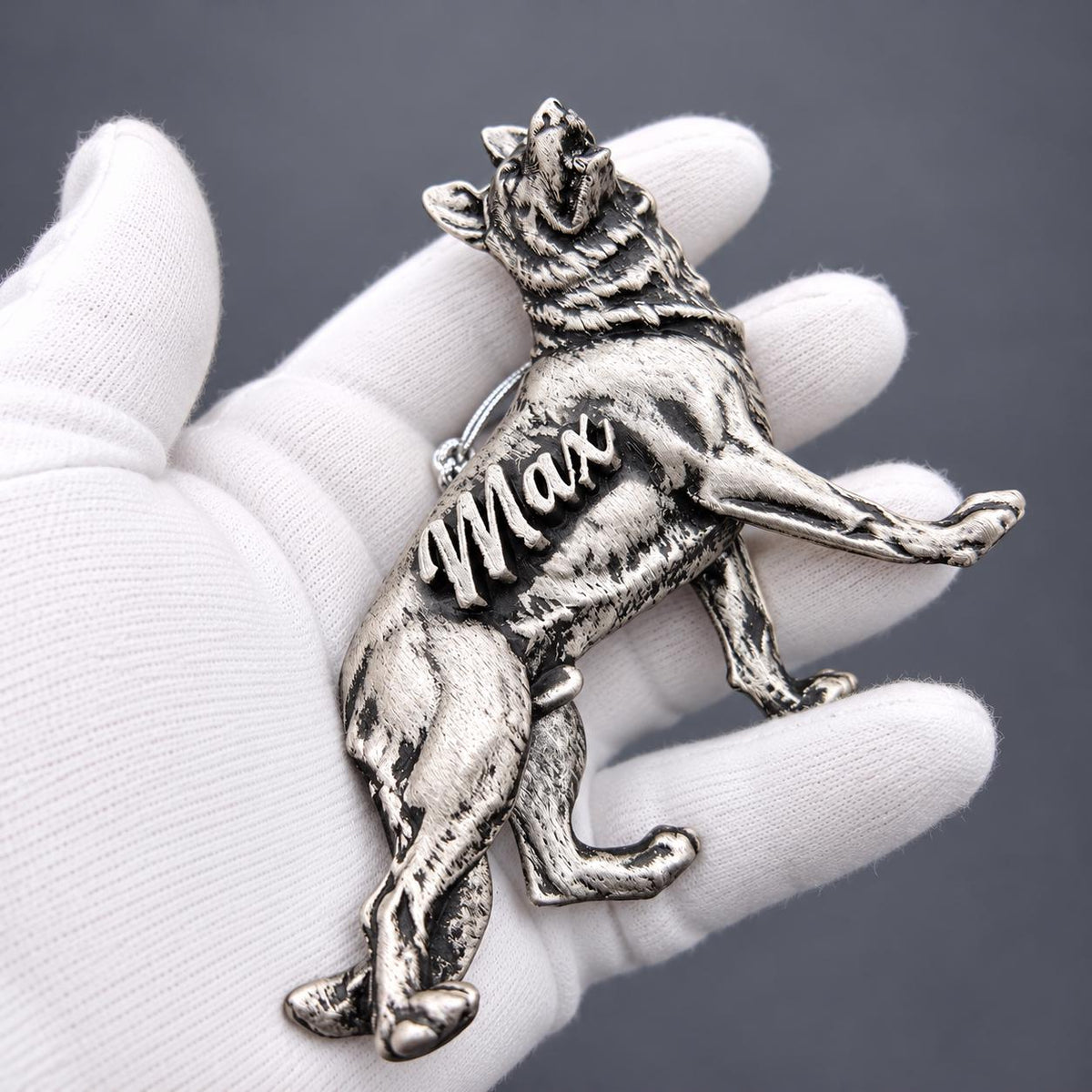 Personalized German Shepherd Christmas Ornament, 3D Printed Dog Keepsake