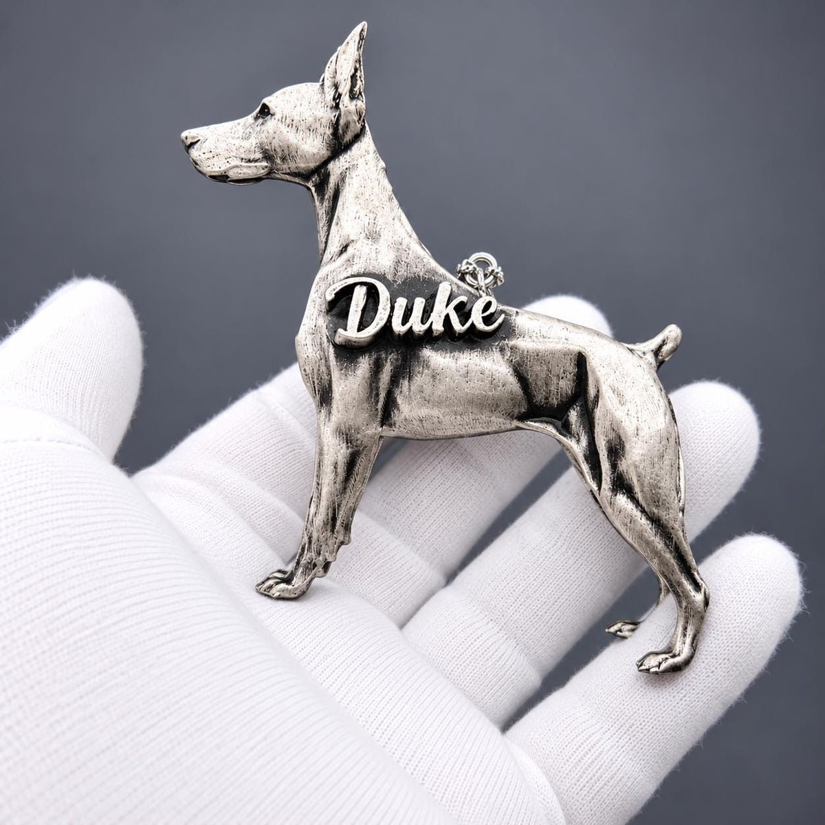 Personalized Doberman Pinscher Christmas Ornament, 3D Printed Dog Keepsake