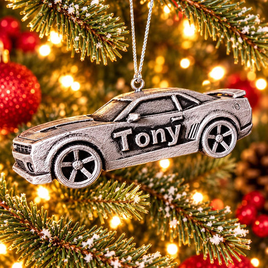 Personalized 2010 Chevy Camaro Christmas Ornament, 3D Printed Muscle Car Keepsake Gift