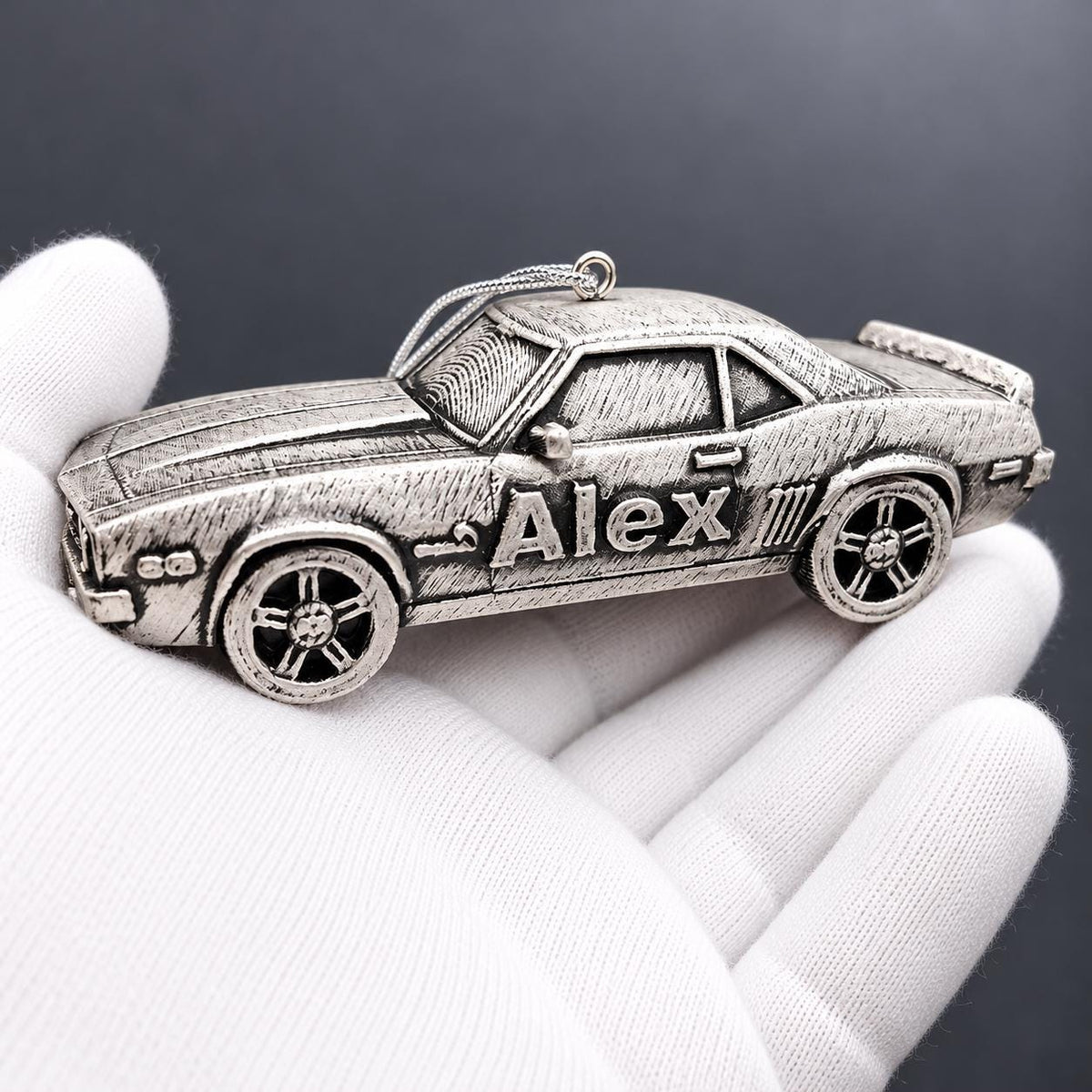 Personalized 1969 Chevy Camaro Christmas Ornament, 3D Printed Muscle Car Keepsake Gift