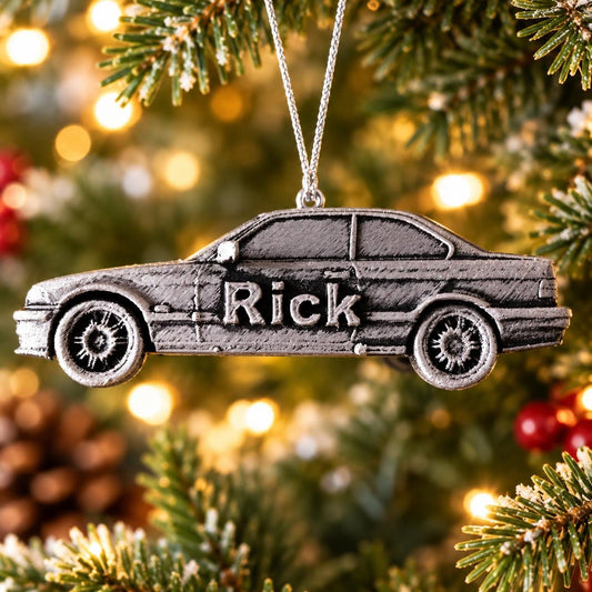 Personalized BMW E36 Christmas Ornament, 3D Printed Classic 3 Series Car Keepsake Gift