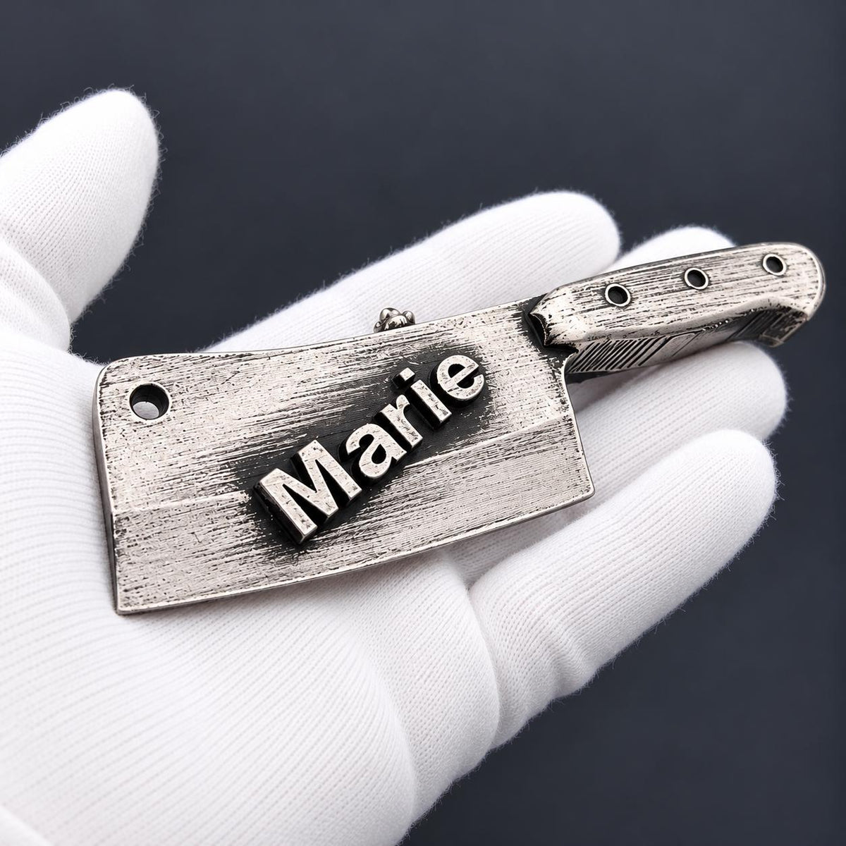 Personalized Butcher Knife Christmas Ornament, 3D Printed Kitchen Knife Keepsake Gift for Butchers and Chefs