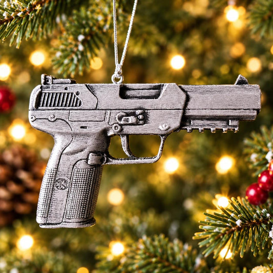 Personalized FN Five-seveN Pistol Christmas Ornament, Custom Gun Lover Gift