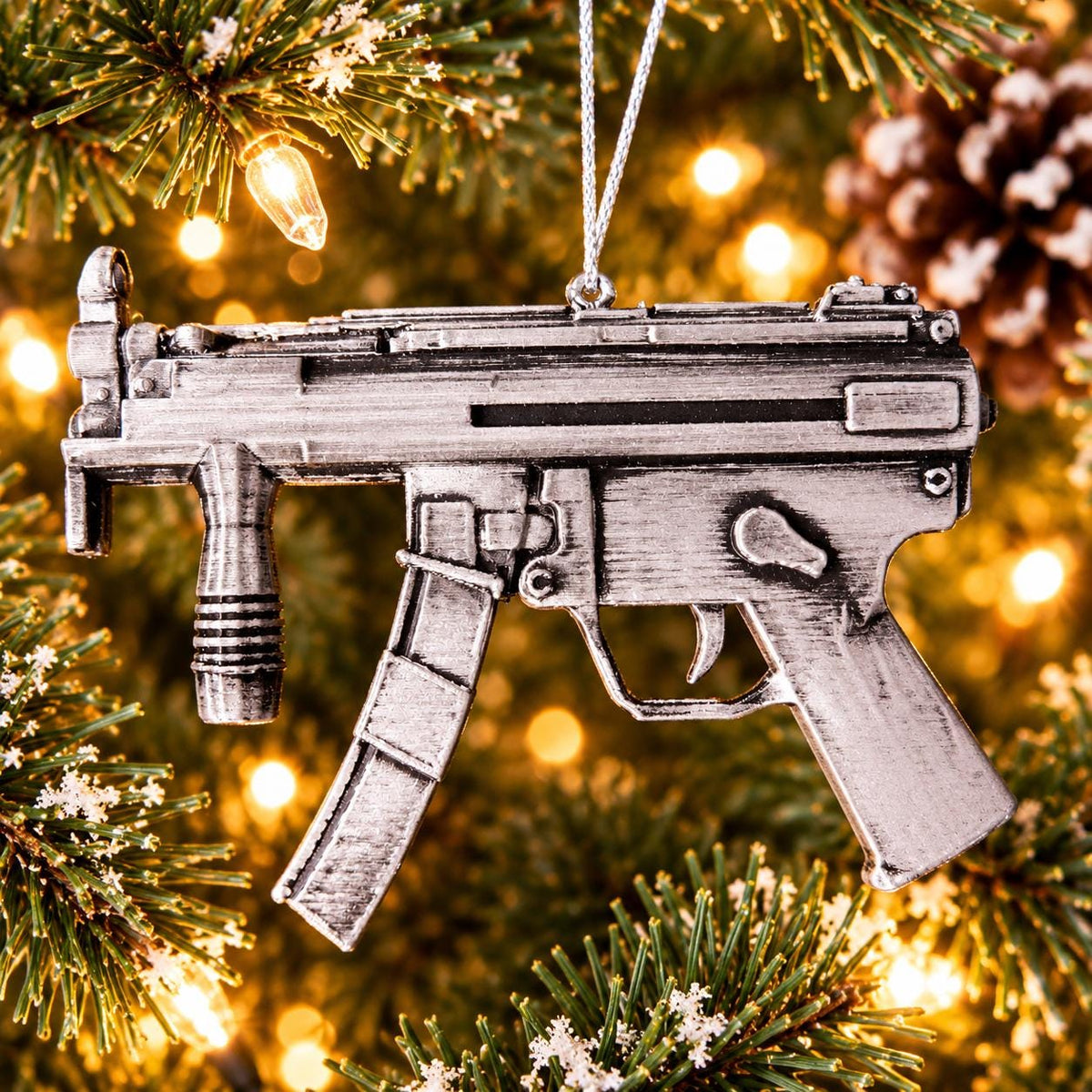 Personalized MP5K Pistol Christmas Ornament, Gun Collector Keepsake