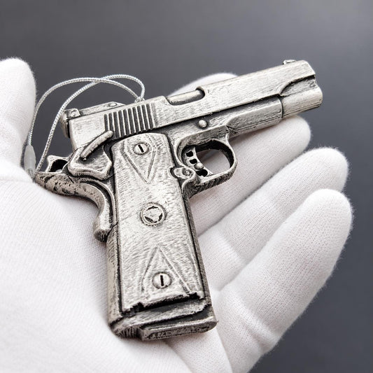 Personalized Tactical 1911 Pistol Christmas Ornament, Custom Gun Lover Gift