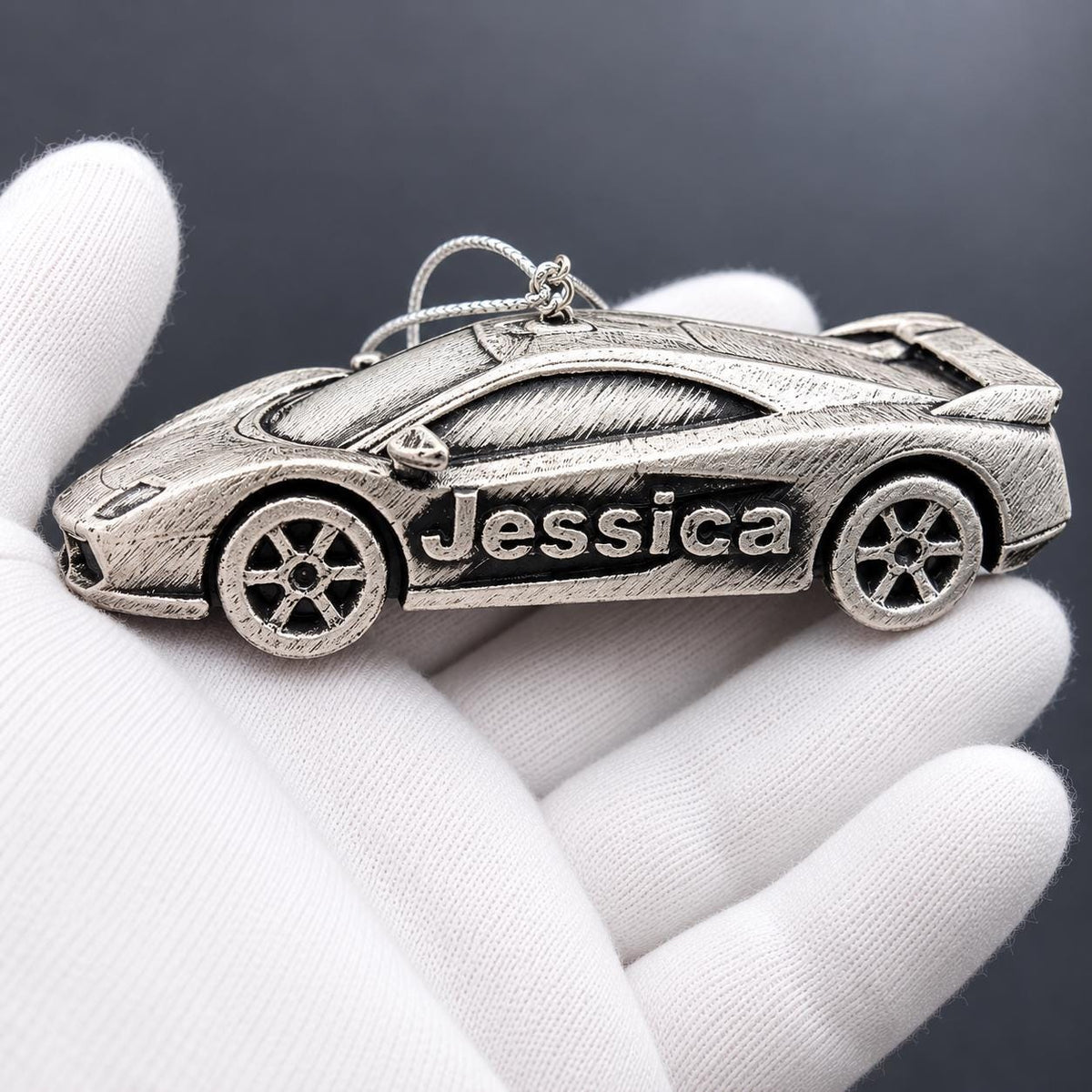 Personalized McLaren F1 Christmas Ornament, 3D Printed Classic Supercar Keepsake Gift