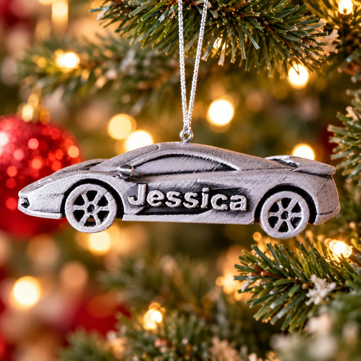 Personalized McLaren F1 Christmas Ornament, 3D Printed Classic Supercar Keepsake Gift
