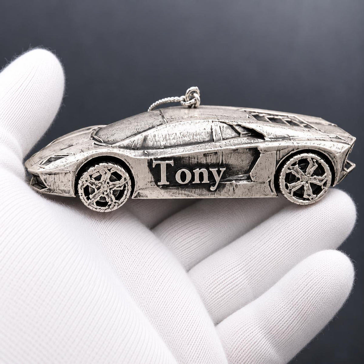 Personalized Lamborghini Aventador Christmas Ornament, 3D Printed Supercar Keepsake Gift