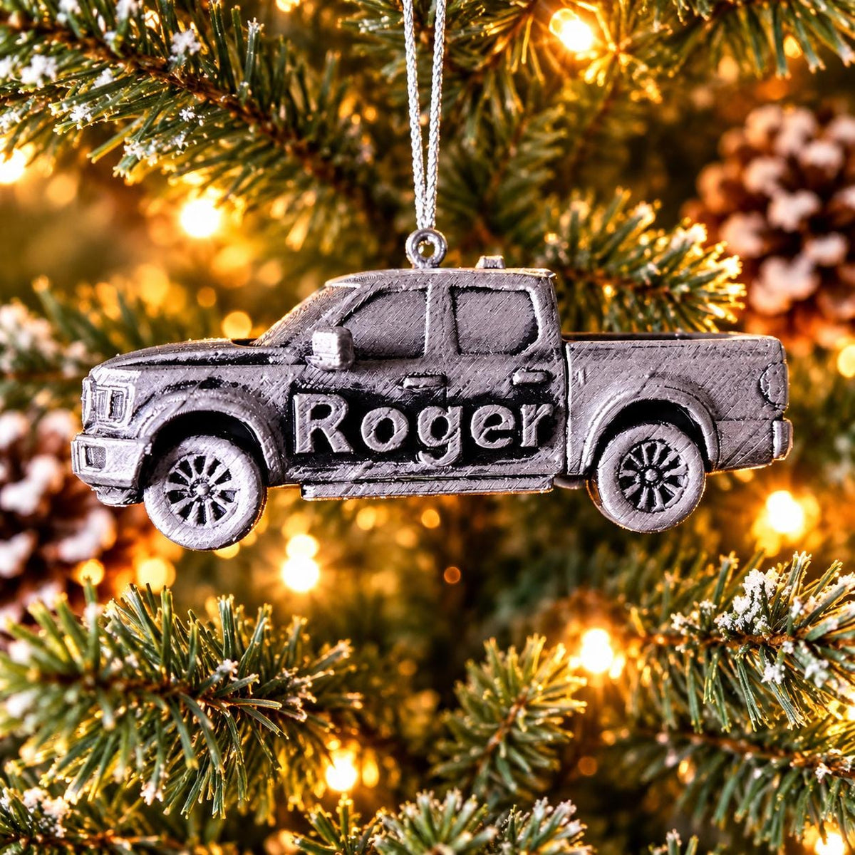 Personalized Ford F-150 Christmas Ornament, 3D Printed Pickup Truck Keepsake Gift