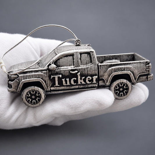 Personalized Toyota Tacoma Christmas Ornament, 3D Printed Pickup Truck